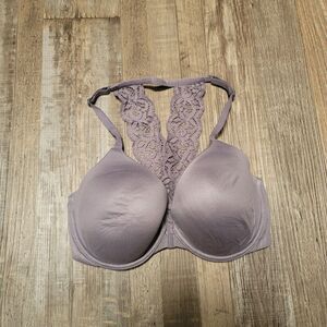 Victoria's Secret Women Bra 32DD Gray Body Racerback Perfect Shape Front Close